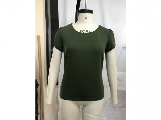 1801-TF005-46F Fashion Shirt Series (Woman) front -dark green